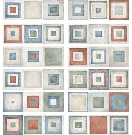 VILLAGE COLOR RIQUADRI MIX 25X75